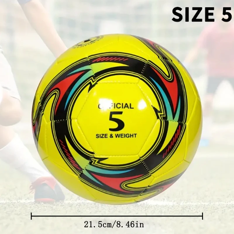 No.5 PVC Machine-stitched Football for Training Matches, Hard-wearing and Kick-resistant.