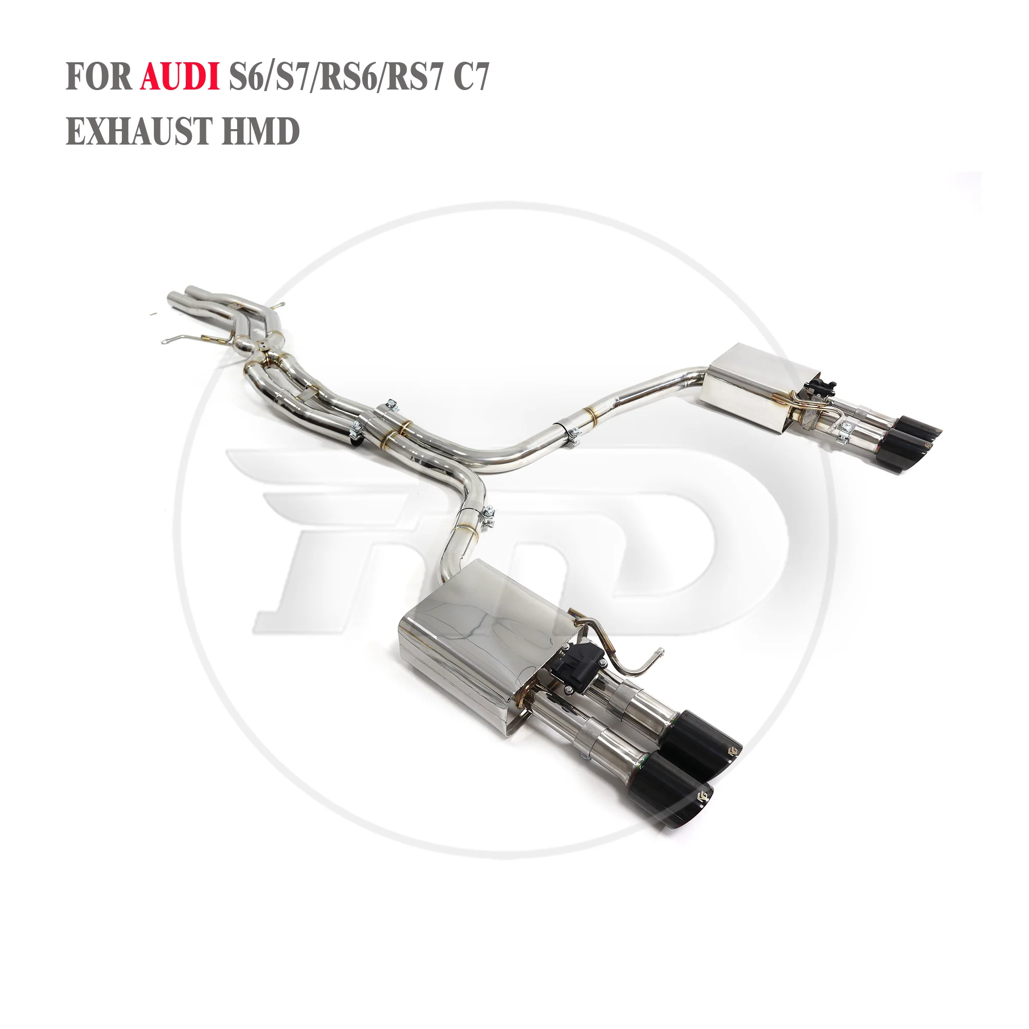 

HMD stainless steel Catback exhaust system Audi for S6 S7 RS6 RS7 C7 cars modified electronic valve auto accessories