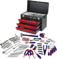 408-Piece Mechanics Tool Set, General Household Home Repair Tool Kit with 3-Drawer Heavy Duty Metal Box, Hand Tool Kit Set 1 Pac 1