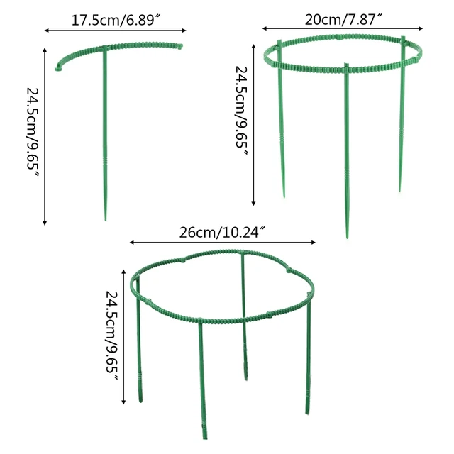 Félköri Műanyag Növényi Tartó Halom Összeállított Virágállvány Rögzítő Rúd Otthoni Bonsai Kerti Gyümölcsös Növényekhez - Image 6
