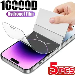 5 - Pack Full - Cover Hydrogel Screen Protector Film - 5Pcs (For iPhone 13)