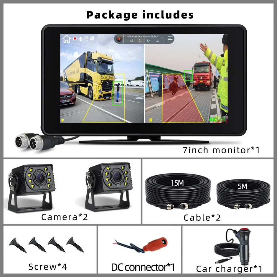 Channel DVR Record Backup Camera Kit BSD 7