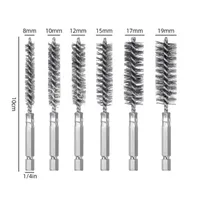 New 6 Pcs 8-19mm Wire Tube Machinery Cleaning Brush Rust Cleaner Washing Polishing Tools for Automotive Manufacturing Processing 2