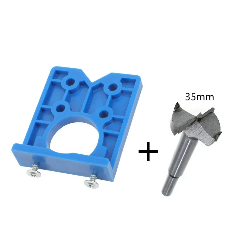 

Hole Locator 35mm Guide Punch Hinge Door Woodworking Opener Cabinet Concealed Carpentry Drilling Jig Set Bits Accessories Tools