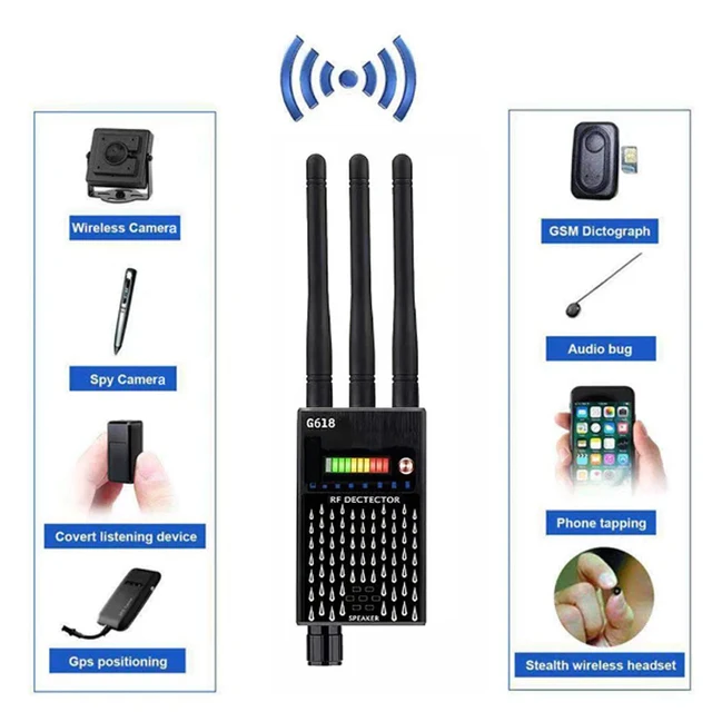 5G mobile signal WiFi interference shield detection GPS tracker. CDMA signal detector RF detector GSM audio detector 5