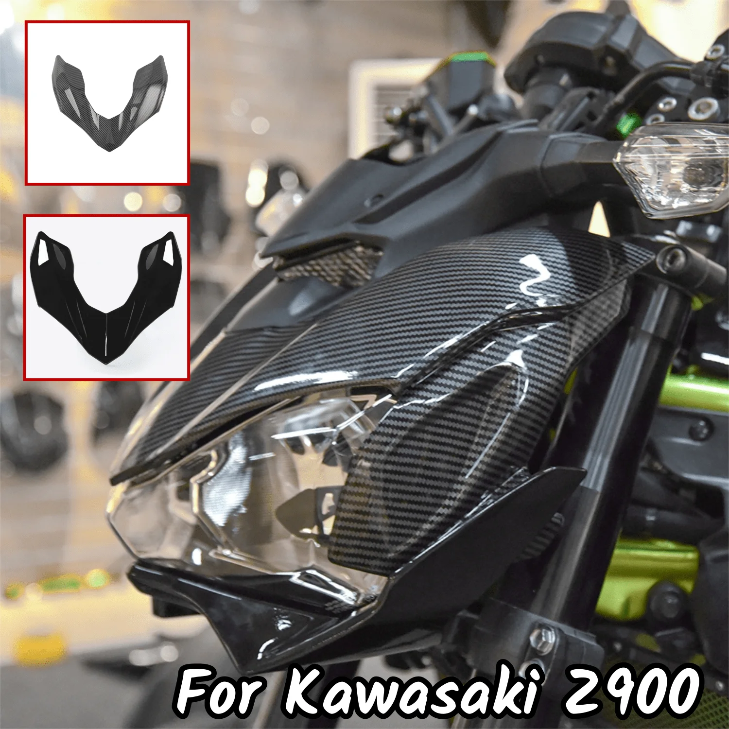 

Передняя крыла мотоциклетной передней фары Z 900, верхняя фара, обтекатель для Kawasaki Z900 2017 2018 2019, защитная накладка на нос