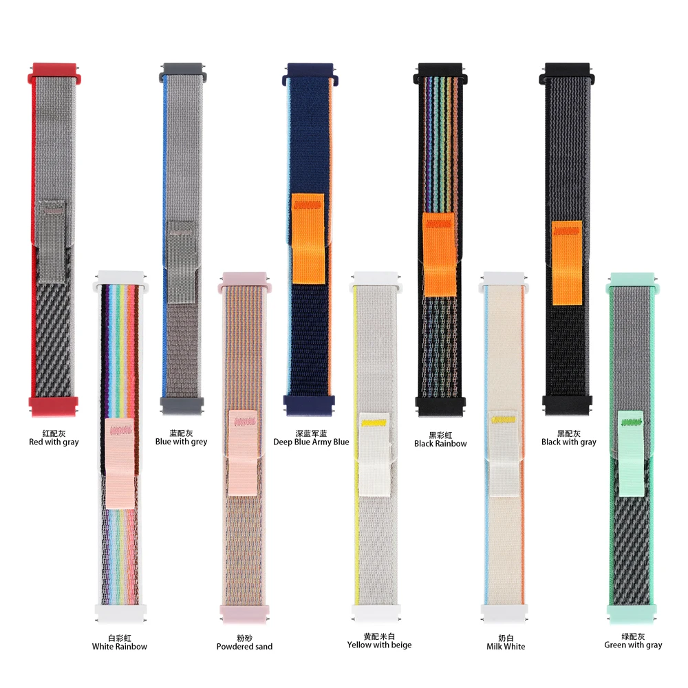 Nylon Loop Strap 22mm Replacement Band Bracelet