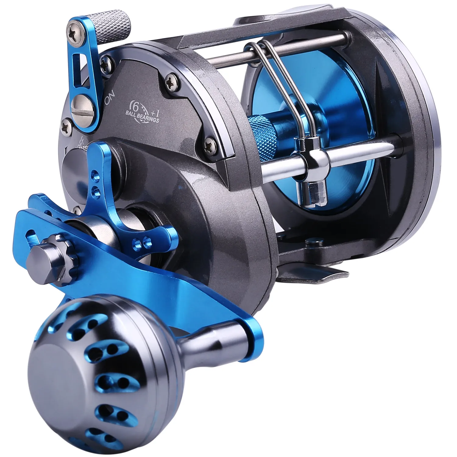 Sougayilang Saltwater Fishing Reel 6+1BB 4.1:1 High Speed Ratio Trolling  Reel Max Drag 55LB Full Metal Baitcasting Fishing Reel - AliExpress