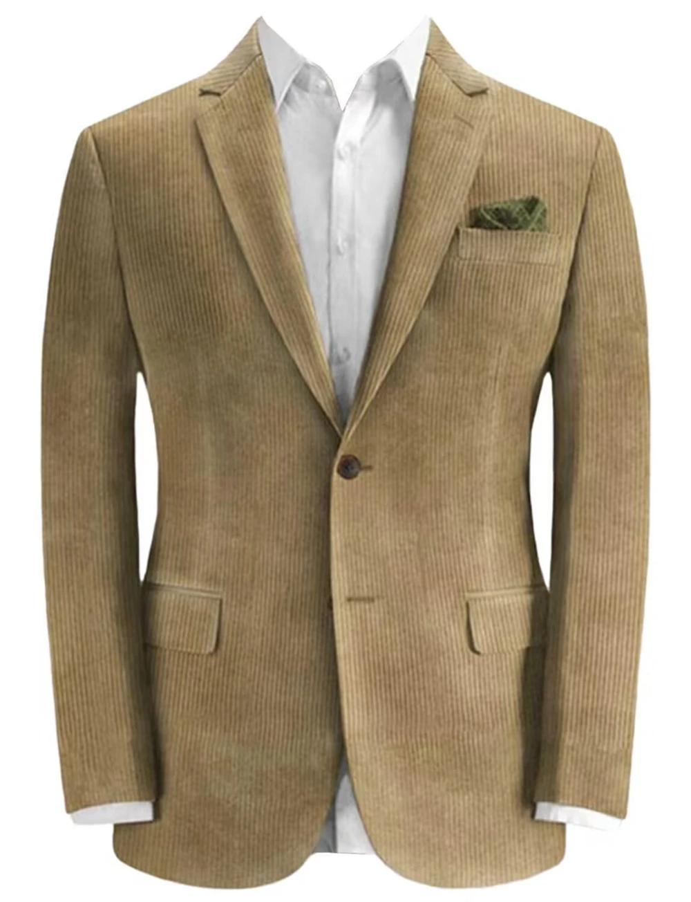 Men Autumn Winter Wick Cotton Slim Fit Suit Blazer Business Work Coat Notch Lapel Jacket Outwear Casual Fashion Brown Jacket 2
