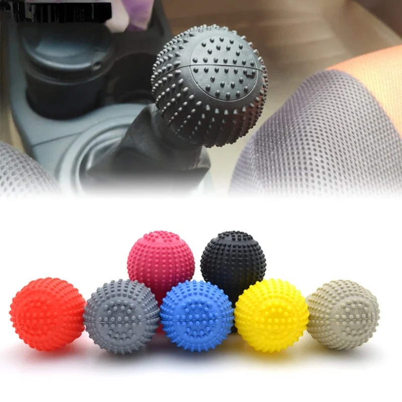 

1PC Soft Car Round Silicone Gear Shift Knob Cover Manual Lever Silicon Shifter Knobs Case Protector for Women Man Girls