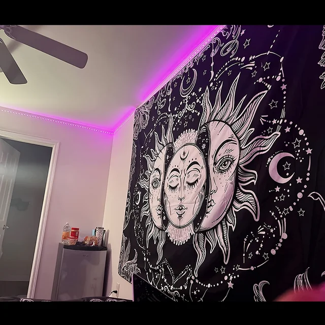 1pcS75 * 58cm soleil lune Horoscope Divination imprimé tapisserie décor à la maison tapisserie décoration murale 2