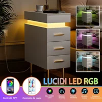 Современные тумбочки с ящиками, прикроватная тумбочка, узкий светильник, пульт дистанционного управления, регулируемый светильник Bluetooth для хранения, Comodini, гостиная — изображение 2