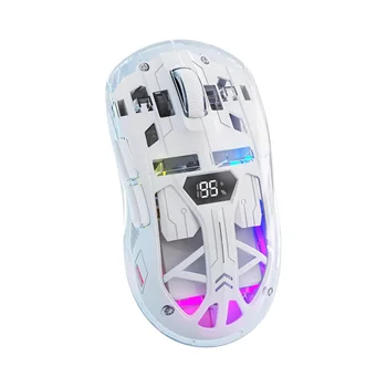 MAMBASNAKE x Freewolf A2 Transparent Wireless Gaming Mouse,Dual Mode BT 5.0/2.4G PC Gaming Mice 1