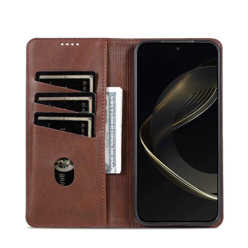 Universal Wallet Phone Case with Card Slots & Stand Functionality