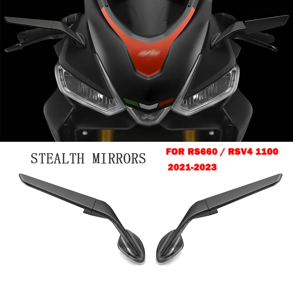 RS660 / RSV4 1100 Stealth Aynalar Spor Kanatlı Ayna Kitleri Ayarlanabilir Motosiklet Kanat Aynaları_voghion.com