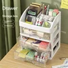 Multi-functional Desktop Organizer Drawer Jewelry Makeup Storage Box Large Capacity Transparent Makeup Storage Box Multi-layer 4