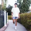 Summer American Oil Painting Style Casual Mesh Shorts Men's And Women's Summer Basketball Training Knee Quarter Pants 3