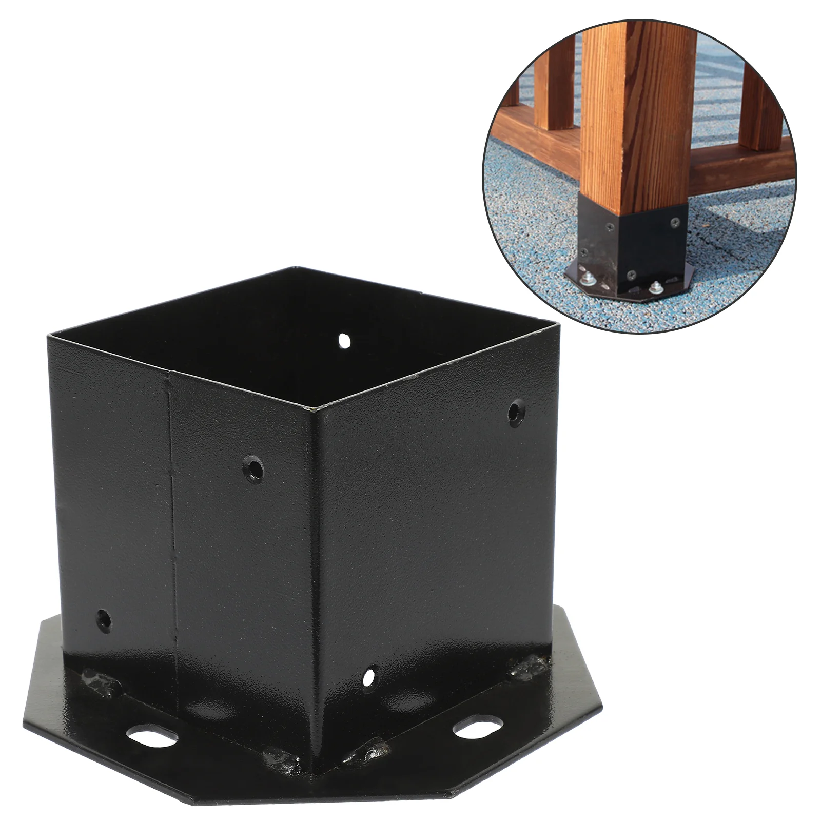 

Post Railing Anchor Base Deck Fence Holder Sleeve Support Protector Holders Square 4X4 Trim Flange Porch Pergola brackets