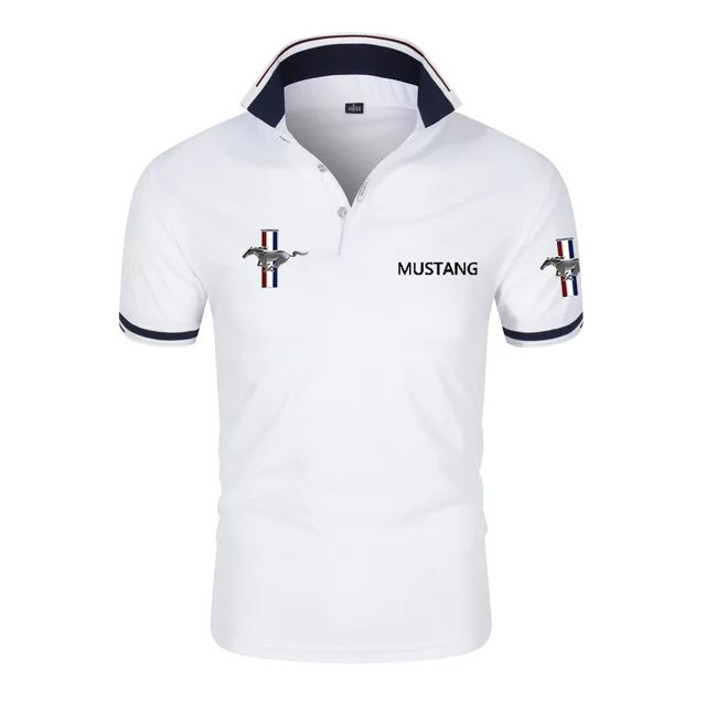 Business Summer New Men's Polo Shirts Men's Short Sleeve Polyester Quick Dry Lapel Top Casual Polo Shirts Large Size Free Shippi 5