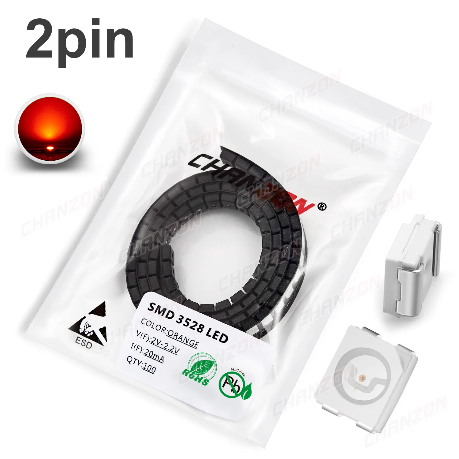 ตัวเลือกสินค้า แผงวงจร SMD LED สีครบ 100 ชิ้น