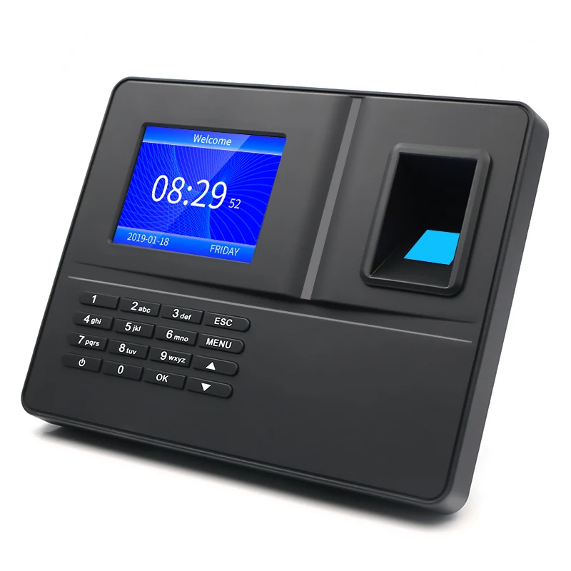 Biometric TFT LCD Display USB Time Clock Employee Checking-in Recorder Fingerprint time attendance machine