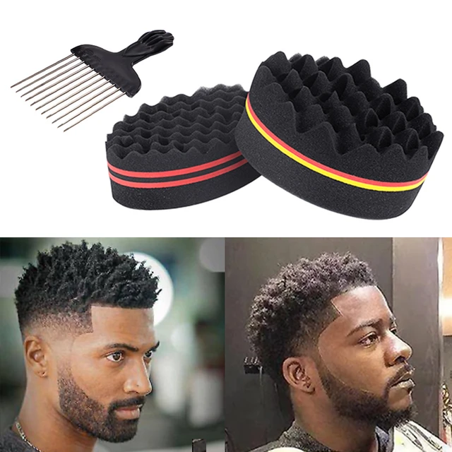 One Pack Short Hair Twist Sponge Big Holes Hair Brush, 58 OFF