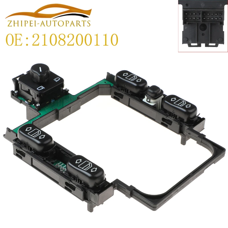 

2108200110 Electric Power Master Window and Mirror Switch Car For Mercedes-Benz W210 E300 E320 E420 1996 1997