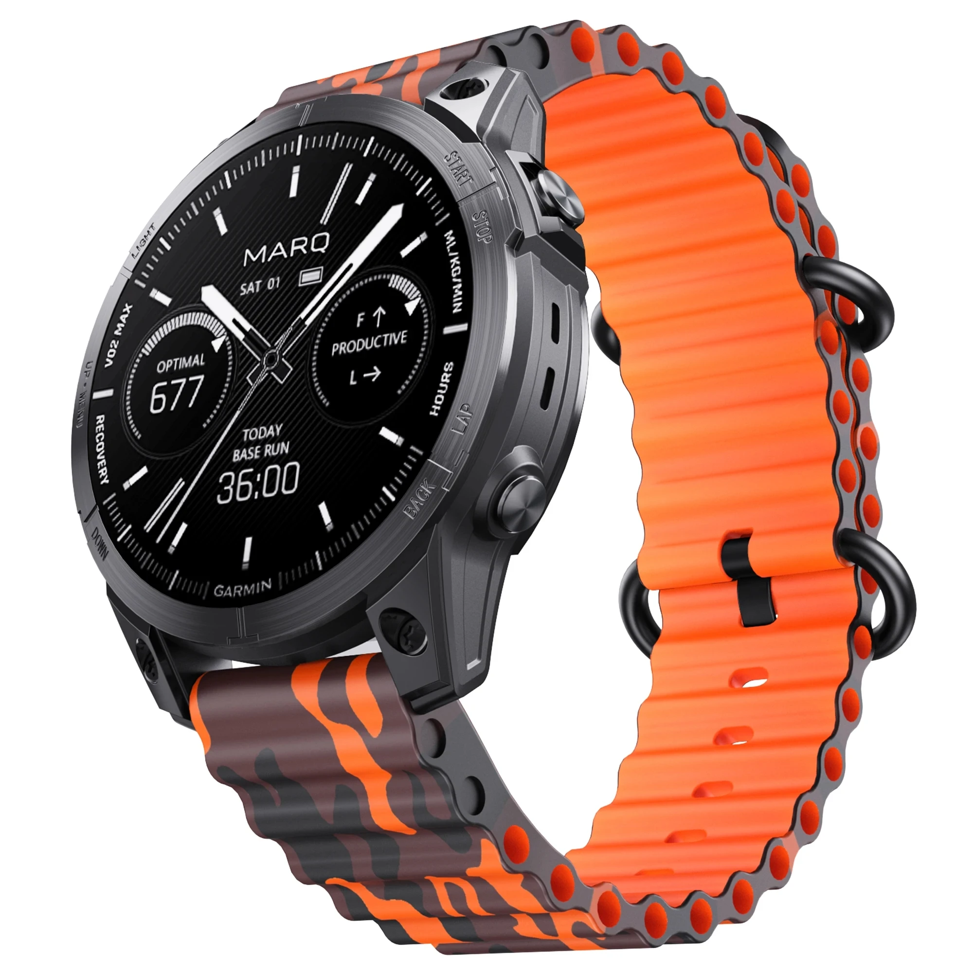 Runcool 22 26Mm Ocean Camouflage Cinturino In Silicone Per Garmin Fenix5/5X/6/6 Pro/7/7X Instinct 2/2X Bracciale A Sgancio Rapido