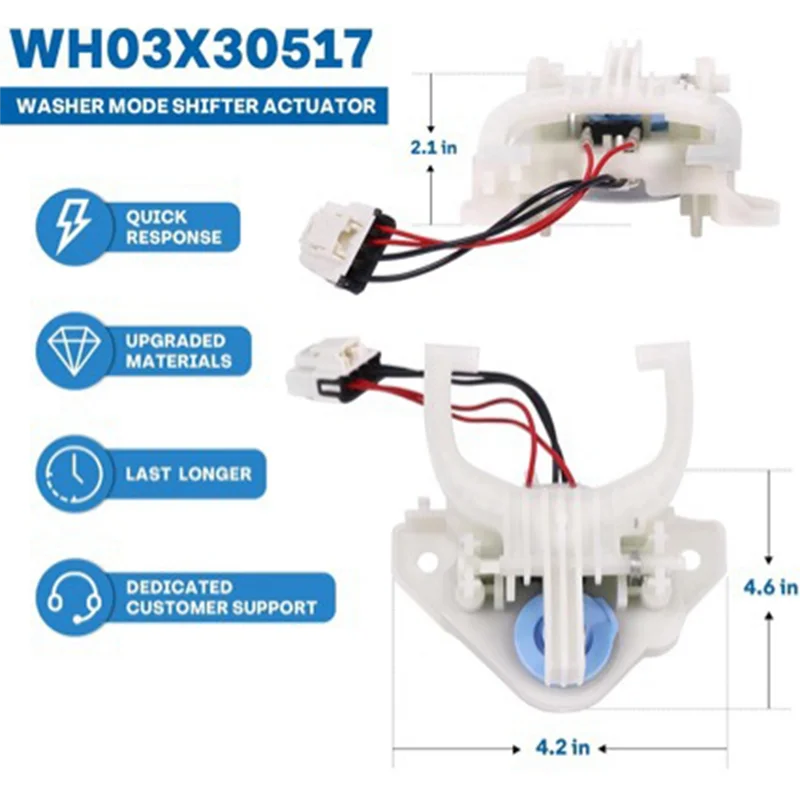 B64B-For GE Washing Machine Gasket Shift Actuator WH03X30517 Replacement-Replaces WH05X24435 WH05X25036