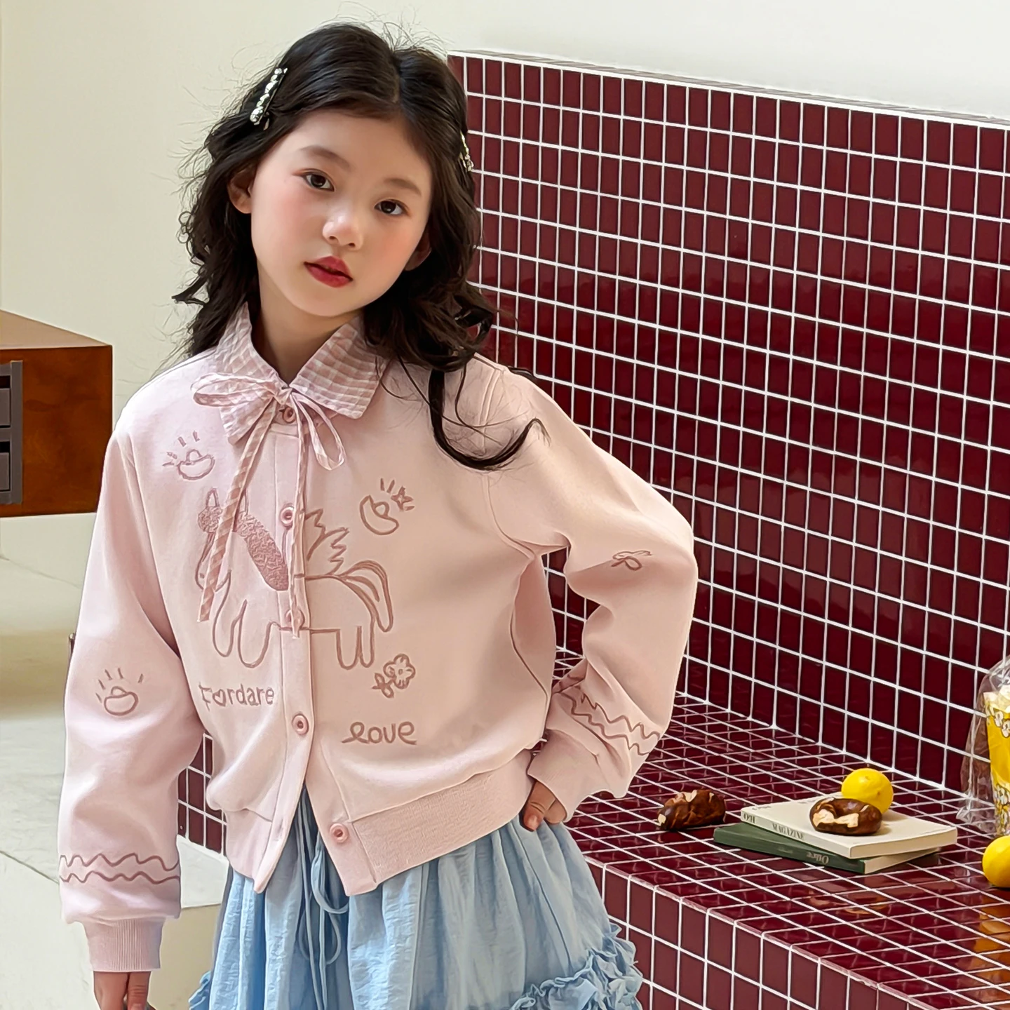 봄철 여아 아우터 한국 스타일 아동 고급 패션 여아 큰 아이들 봄, 가을 스타일..