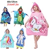 New Childrens Bath Towel Cartoon Print Cape Hooded Beach Bathrobe Soft Breathable Absorbent Quickdrying Bath Towel Robe 1