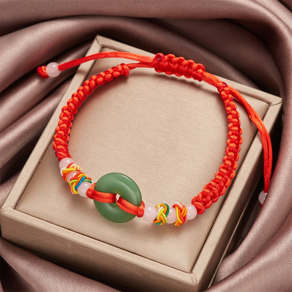 Pulsera De Cuerda Roja De La Suerte Para Hombre Y Mujer, Brazalete