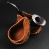 Cowhide Pipe Holder Portable Tobacco Smoking Pipe Stand Holder Tool Accessories 6
