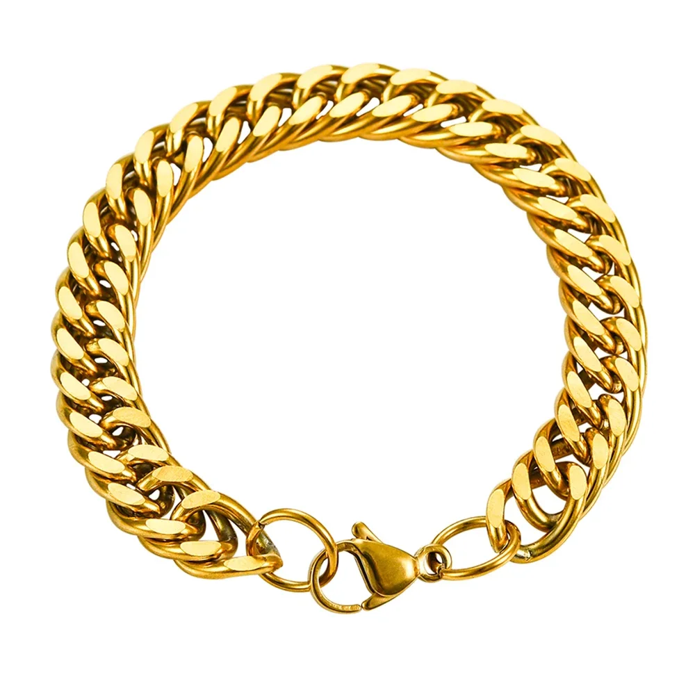 Stainless Steel Bracelets 9.2mm Width Cuban Bracelet Link Hand Chain