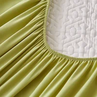 Housse de matelas matelassée épaisse, protection de lit en pur coton, antibactérienne, Double, Queen, King Size, personnalisée 2