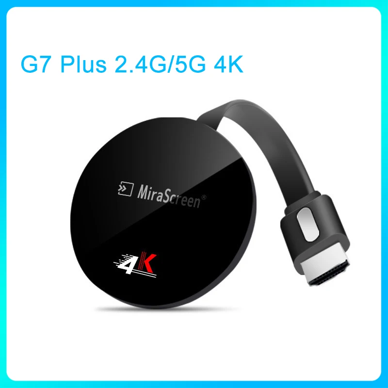 

G7 Plus 2.4G/ 5G 4K Wireless WiFi Mirroring Cable HDMI Adapter 1080P Display Dongle for iPhone Xiaomi Huawei Android Phone to TV