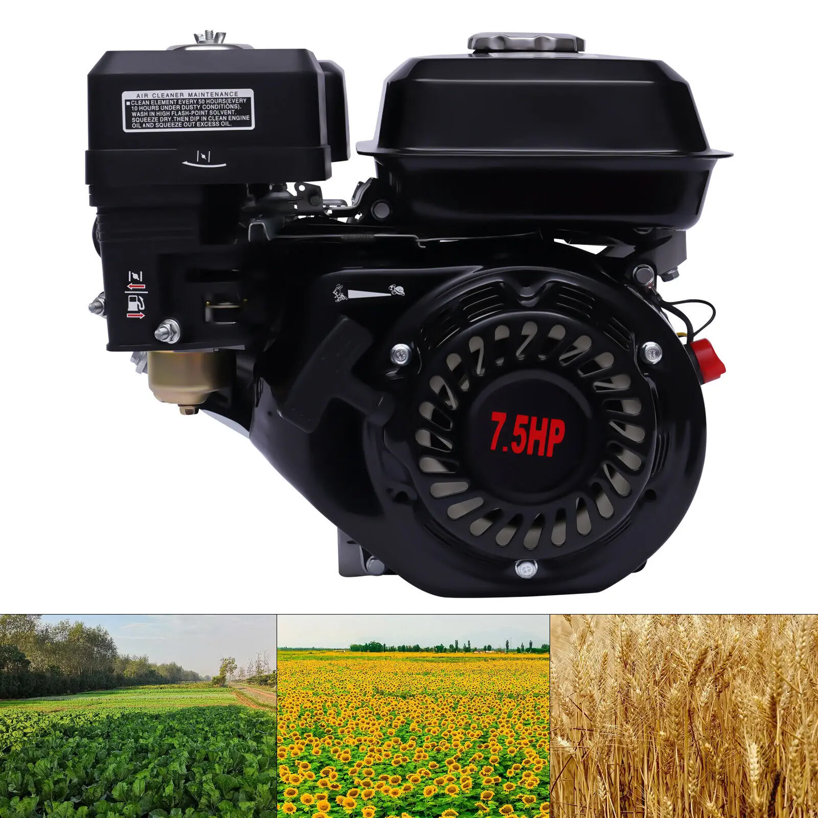 Generatore Portatile Alimentato A Gas 5100 Watt Home Backup Nero