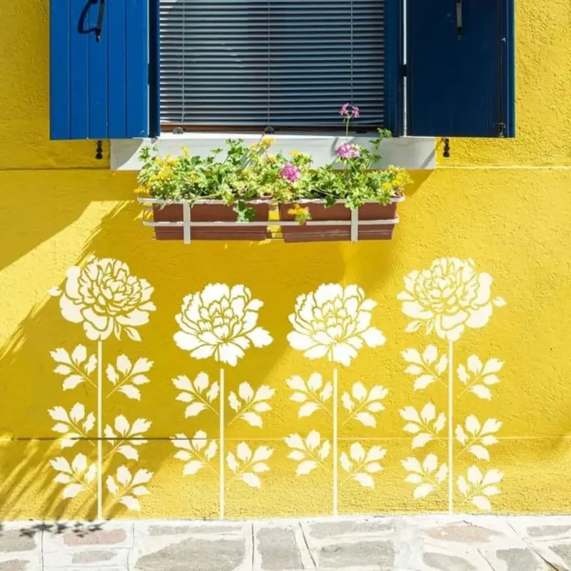 Reusable Garden Fence Flower Stencils 6