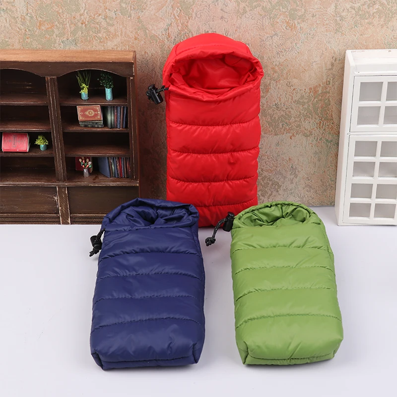 Doll Simulation Sleeping Bag Dollhouse Bedroom Furniture Toys Dollhouse Outdoor Camping Scene Decoration Accessories miniature figurines,miniature ornament,miniature house kit