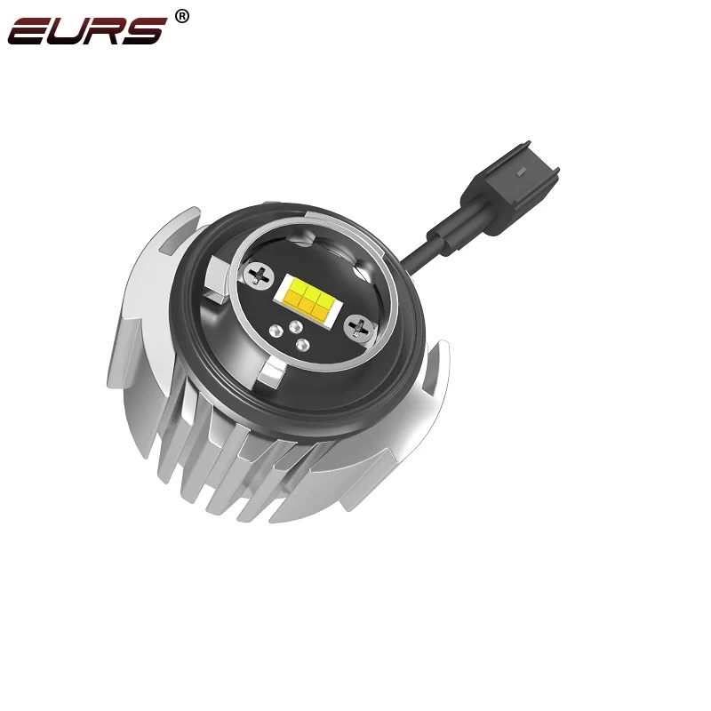 2pcs LED 안개등 전구 자동차 DRL 헤드라이트 듀얼 컬러 화이트 옐로우 도요타 랜드 크루저 300 2021 2022 2023에 적합
