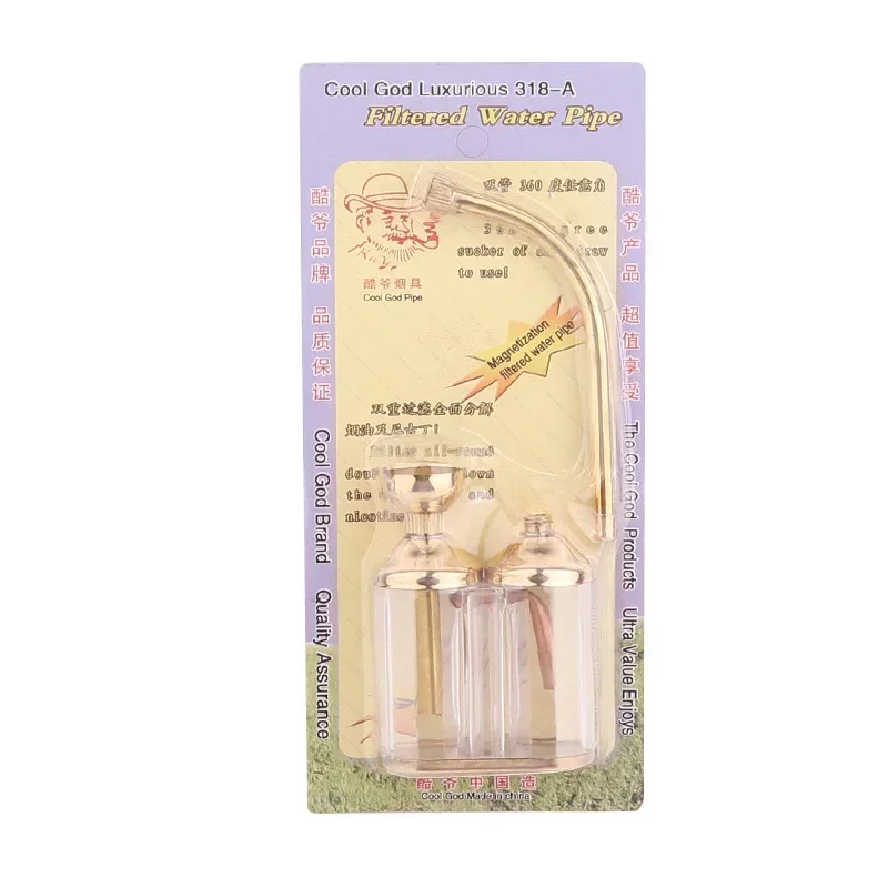 Hookah Pipes 1pcs Detachable Water Smoking Pipe with Metal Tube Filter