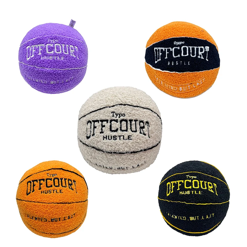 

1Pc Thick Enough To Rely 2024 New Offcourt Basketball Pillow Plush Statue Stuffed Basketball Figurine Soft Plush Birthday Gifts