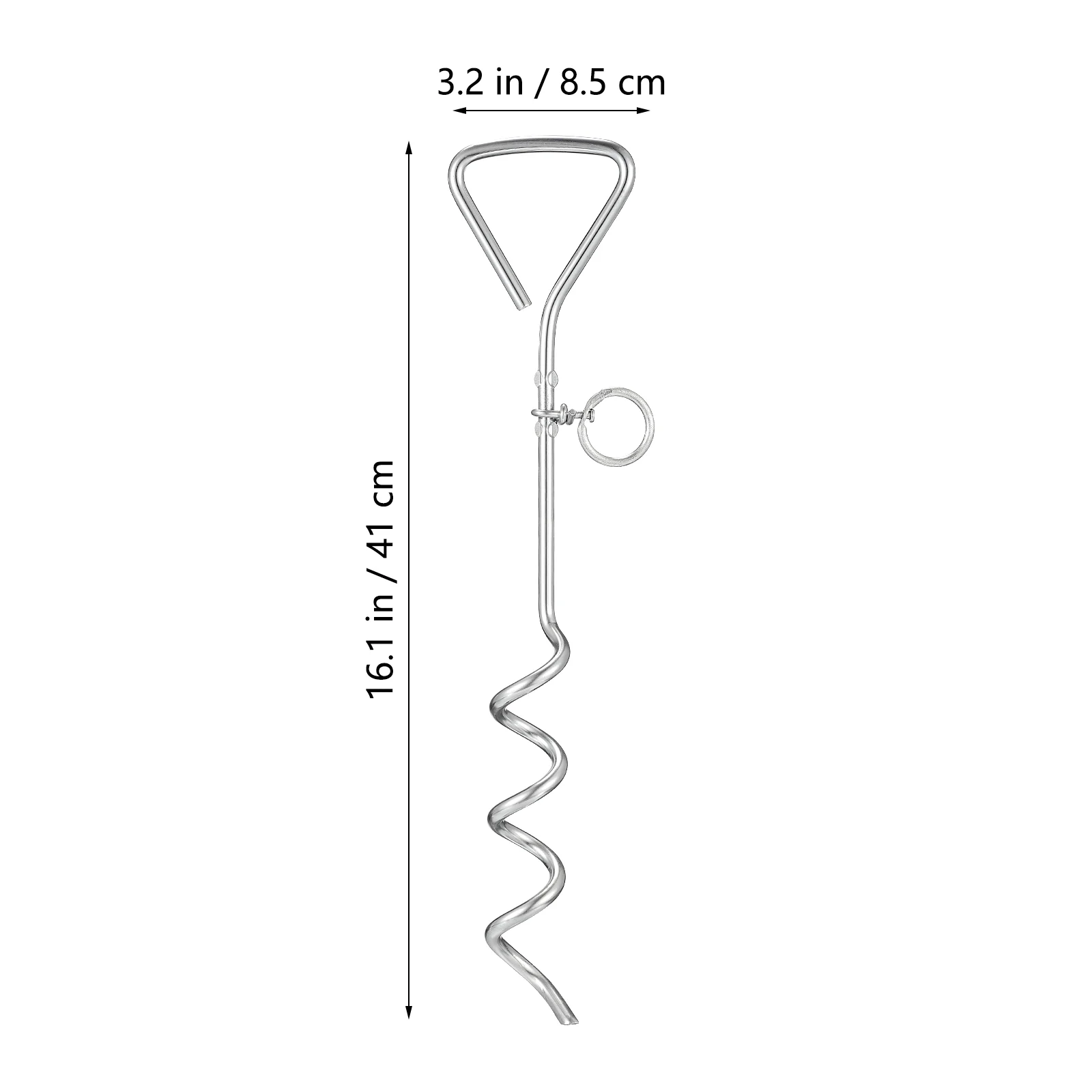 Spiral Dog Tie-Out Stake & Cable | Corkscrew Ground Anchor For Camping & Yard