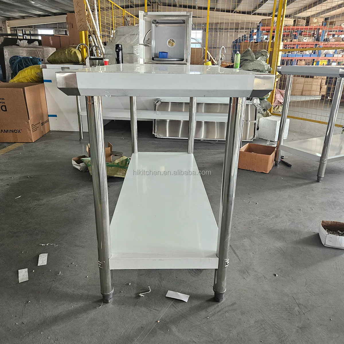 Description Picture 4 of itemBakery Pizza Prep Kitchen Restaurant Equipment Metal Stainless Steel Working Tables For Hotel&restaurant Suppliers