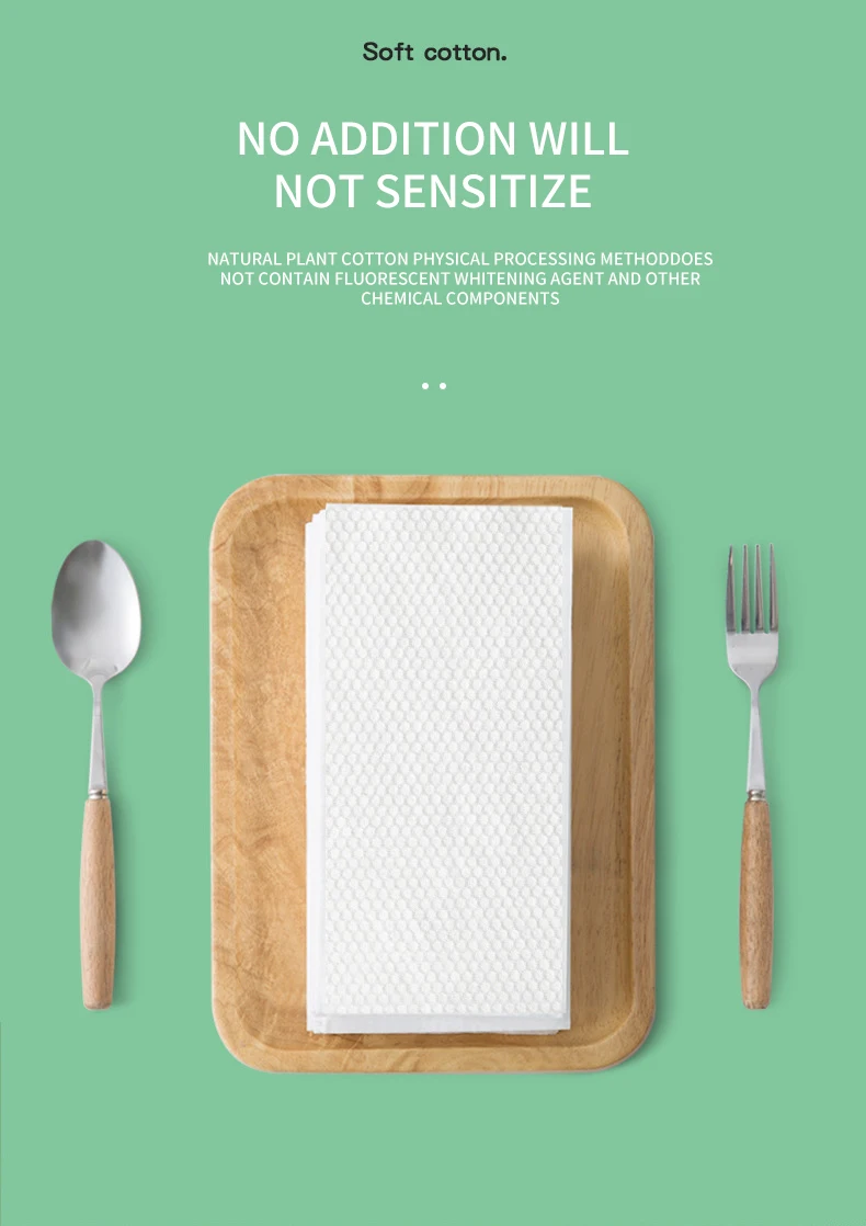 Description Picture 6 of item50pcs Disposable Face Wash Towel Extractable Cotton Soft Towel Cotton Beauty Salon Cleansing Face Wipe Towel Towelchaolian