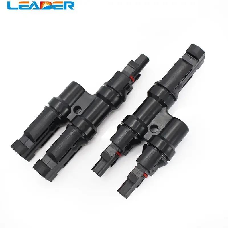 

LEADER SOLAR 1/5/10 Pairs /Lot Waterproof IP67 30A 1000V Solar Panel PV T-type Appoval TUV PV T Branch 2to1 Connectors
