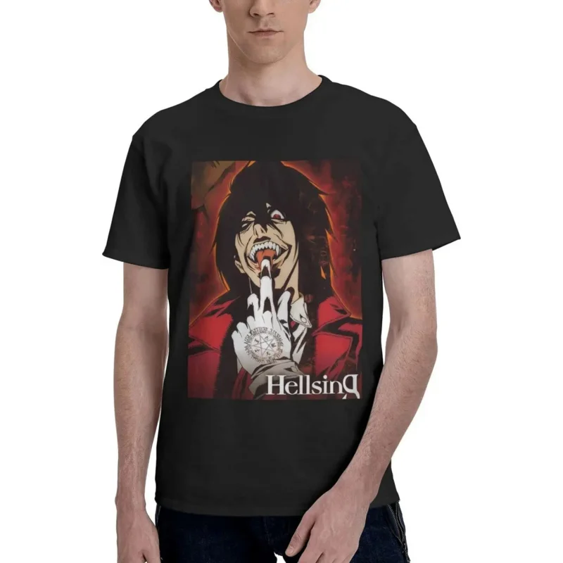 

Anime Hellsing Alucard T Shirt Man's Summer Cotton Tee Comfort Round Neckline Short Sleeve Tee