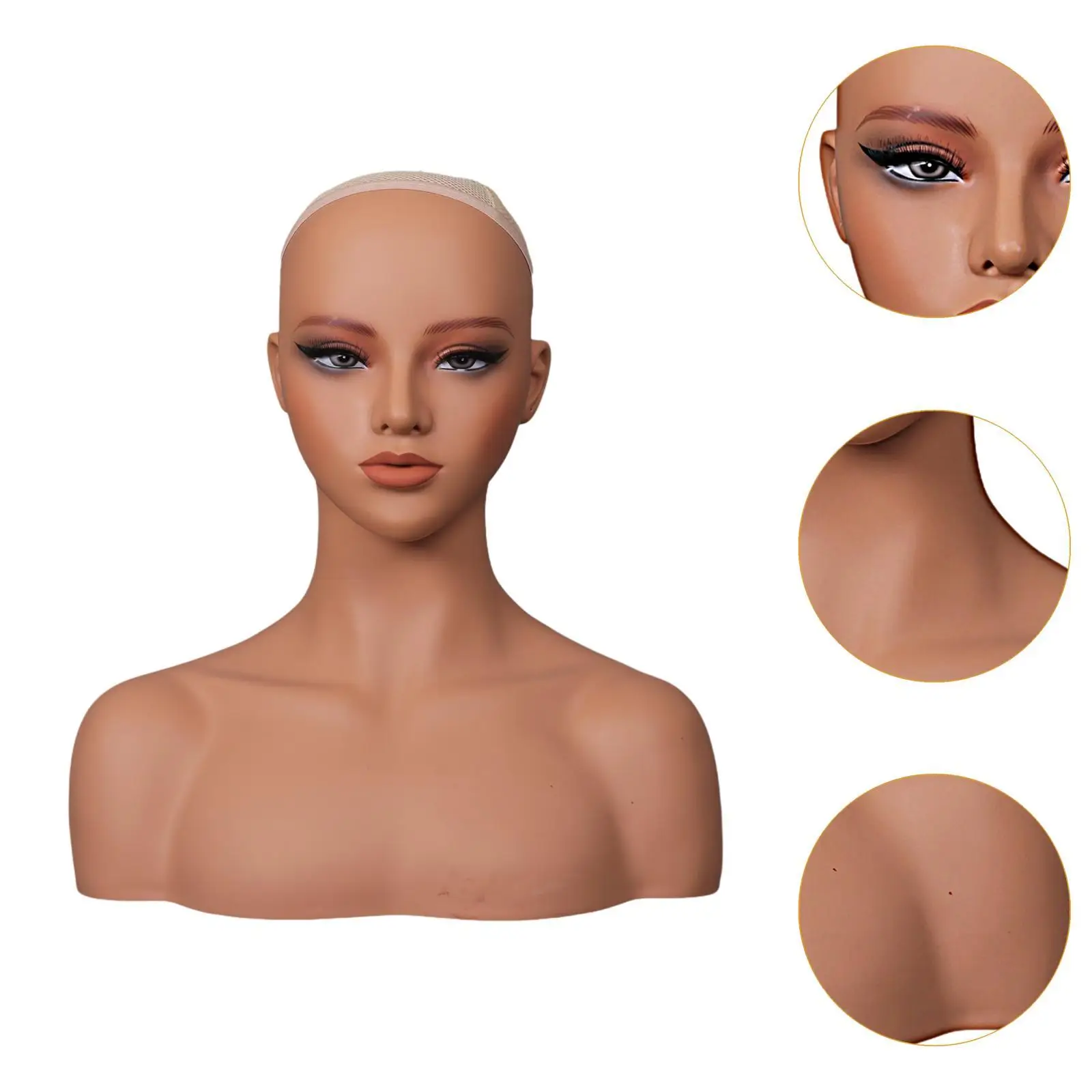 Mannequin Head Earring Necklace Holder Stand Multipurpose Hat Display Rack Wig Holder for Earrings Jewelry Hats Wig Necklace