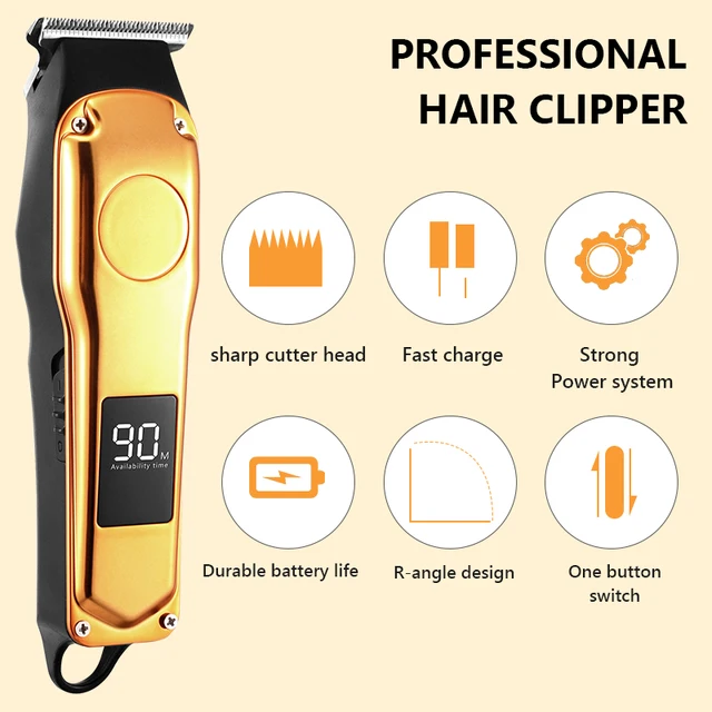 Professional Barber Hair Clipper Rechargeable Electric Cutting Machine Beard Trimmer Shaver Razor for Men Cutter 2