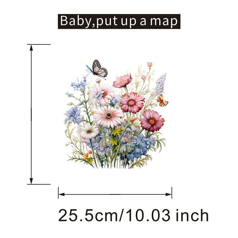 Bathroom Toilet Flower Stickers Minimalist Butterfly Flower Pattern Self-adhesive Paintings For Bathroom Living Decorations